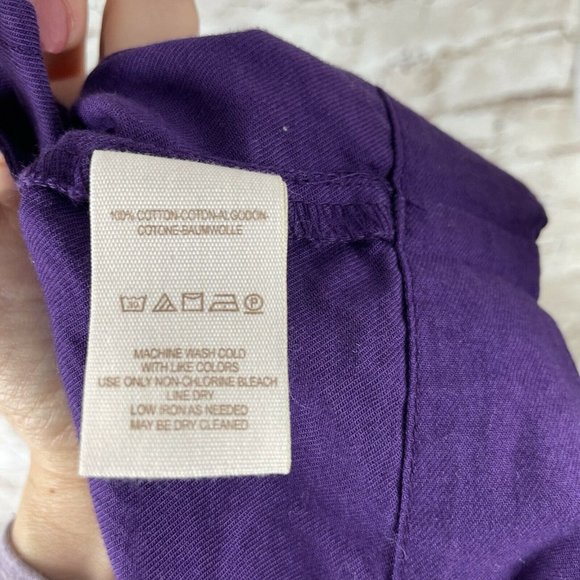 Free People Fleur Du Jour Purple Shift Dress Purple Sz XS Embroidered Off Should - Picture 5 of 10